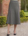 Inverness Wool Blend Checked Fully Lined Skirt