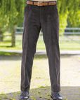 Mens Dark Grey Expandaband Cord Trousers