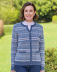 Alice Crew Neck Lambswool Fairisle Cardigan