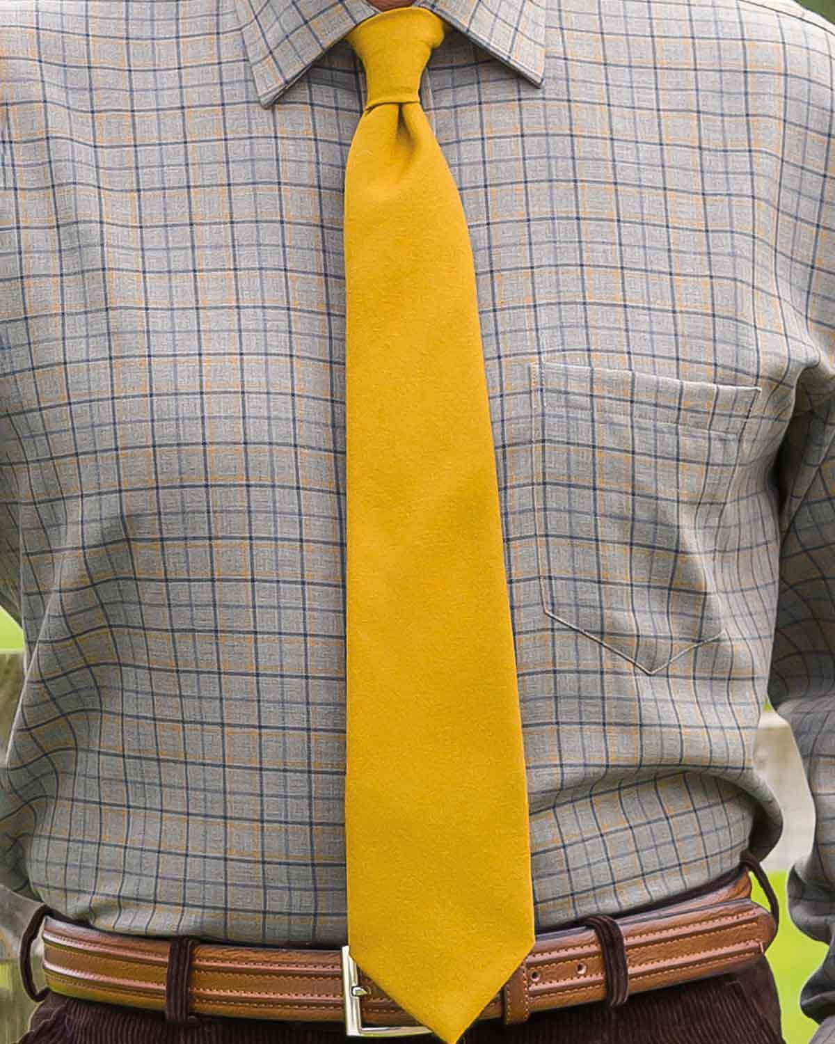 Pure Wool Yellow Tie | Country Collection