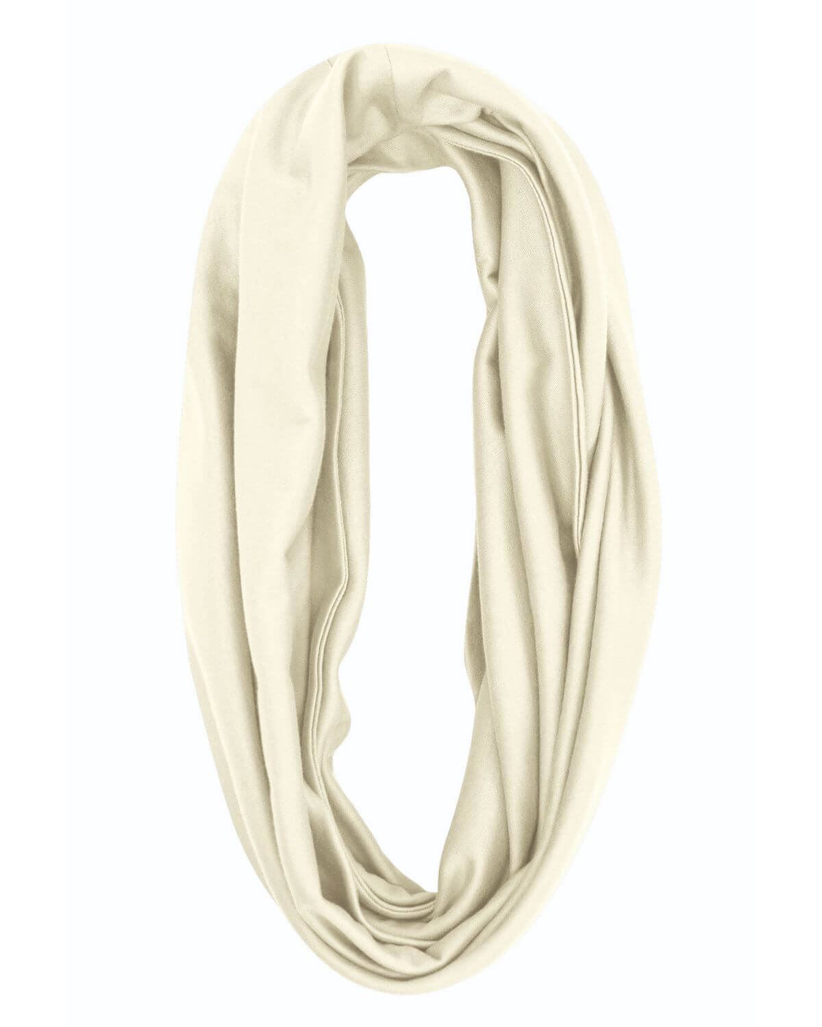 Ladies Silky Cotton Snood Scarf. Available in colours shown.