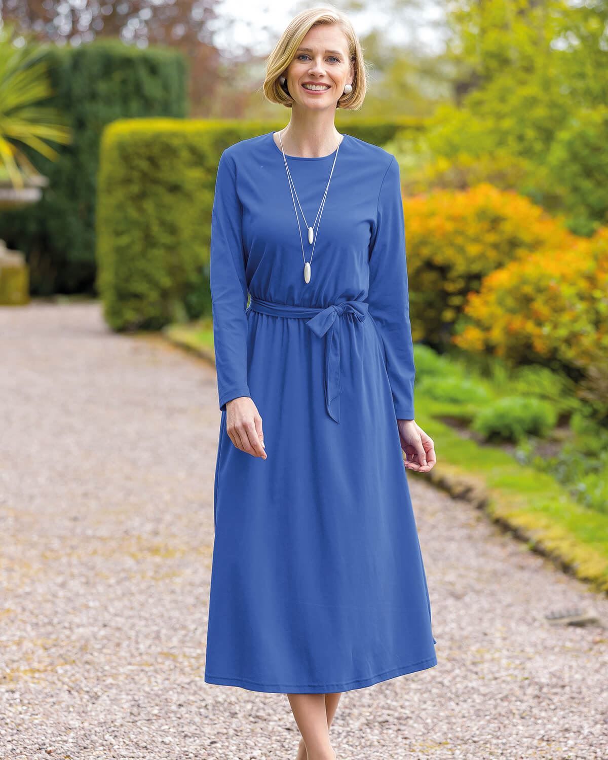 Kay Dress Long Sleeve Dress, Cotton Dress, Made in UK Sizes 10-24