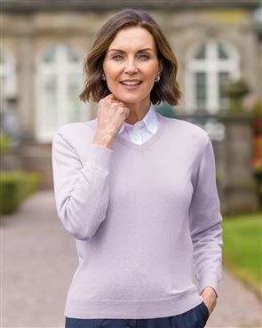 Ladies v hotsell neck jumpers uk