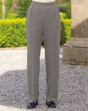 Bnwt Viyella Ladies Brown Cream Tartan Wool Blend Trousers Pockets Size 20   eBay