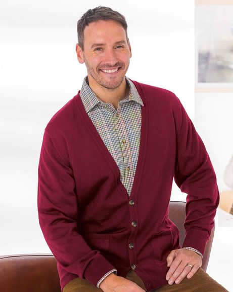 Merino Cardigan  Mens