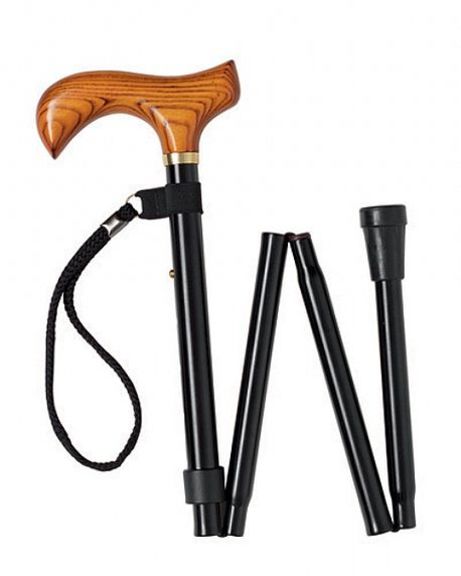 Black Folding Walking Stick