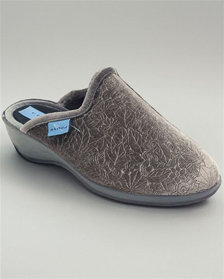 Lunar Sylvie Slip On Ladies Grey Slipper