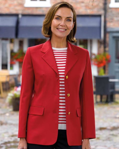 womens red blazer jacket