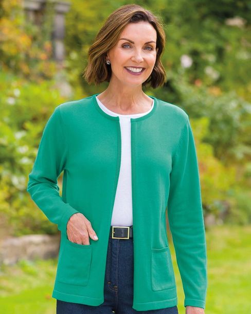 Carla Edge to Edge Pure Cotton Cardigan | Country Collection