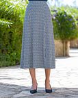 Valentina Patterned Viscose Pull On Lined Skirt